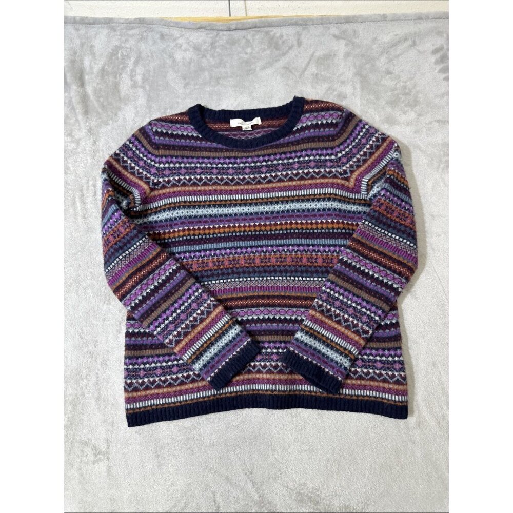 Seasalt Cornwall Fair Isle Sweater Percella Cove Jumper Wool Size 6